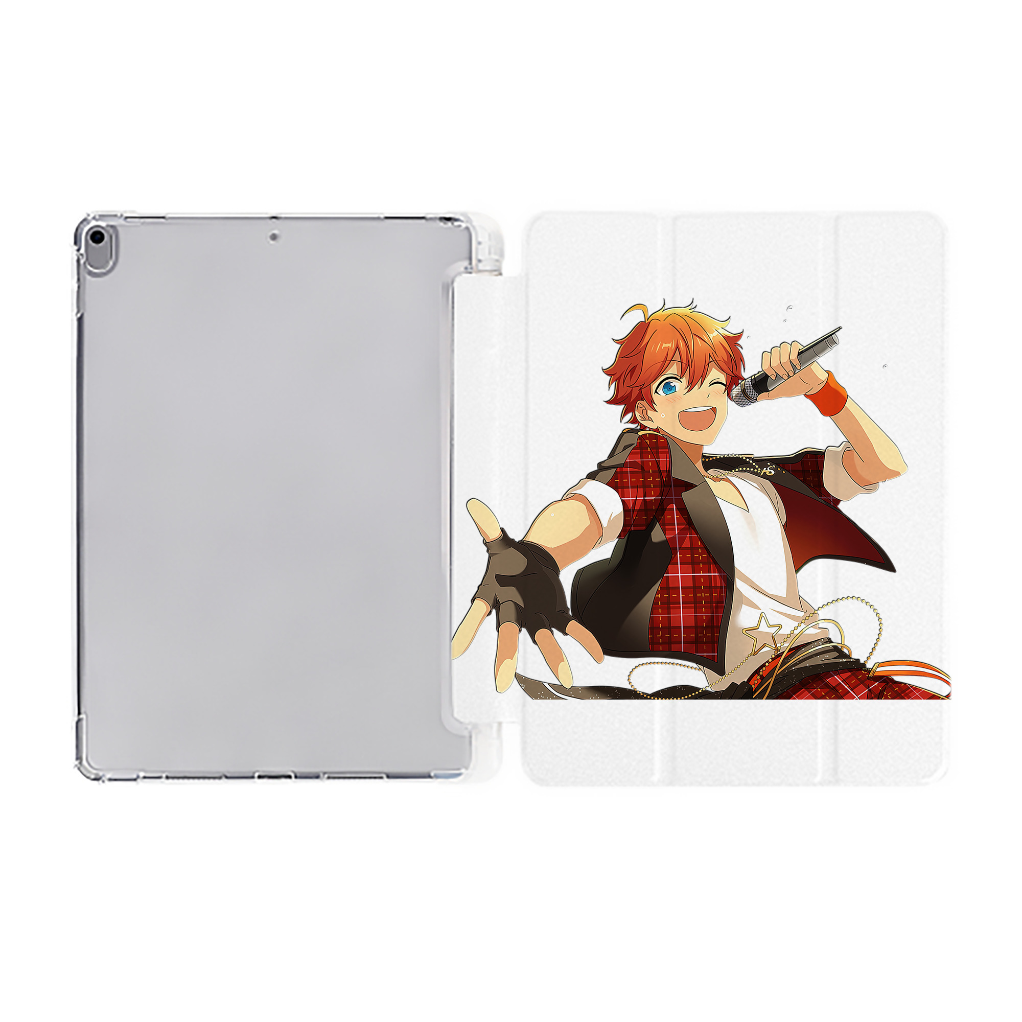 （画像用） あんさんぶるスターズ! Ensemble Stars IPad ケース ペン収納付き 三つ折りスタンド PUレザー×シリコン 対応機種9.5/10.5/10.9インチ